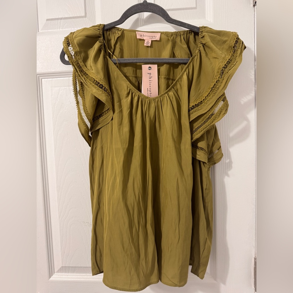 Philosophy Olive Green Women's Top